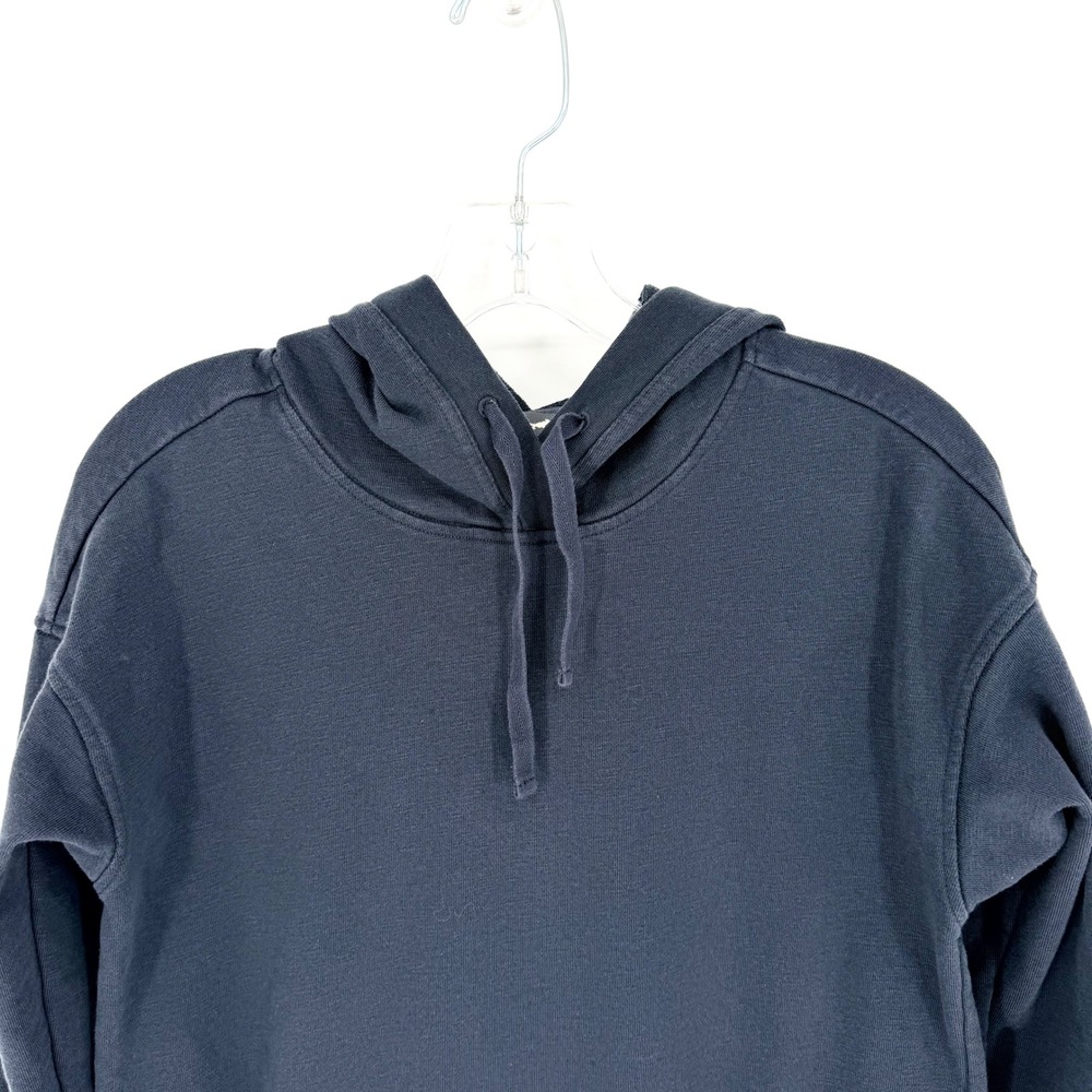 Toad&Co Follow Through Hooded Sweatshirt Dress In Big Sky Navy Size S Athleisure - Picture 5 of 15